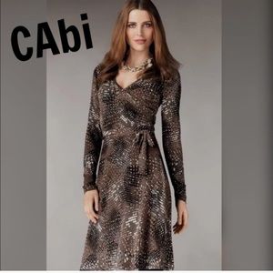 CAbi faux wrap dress with belt